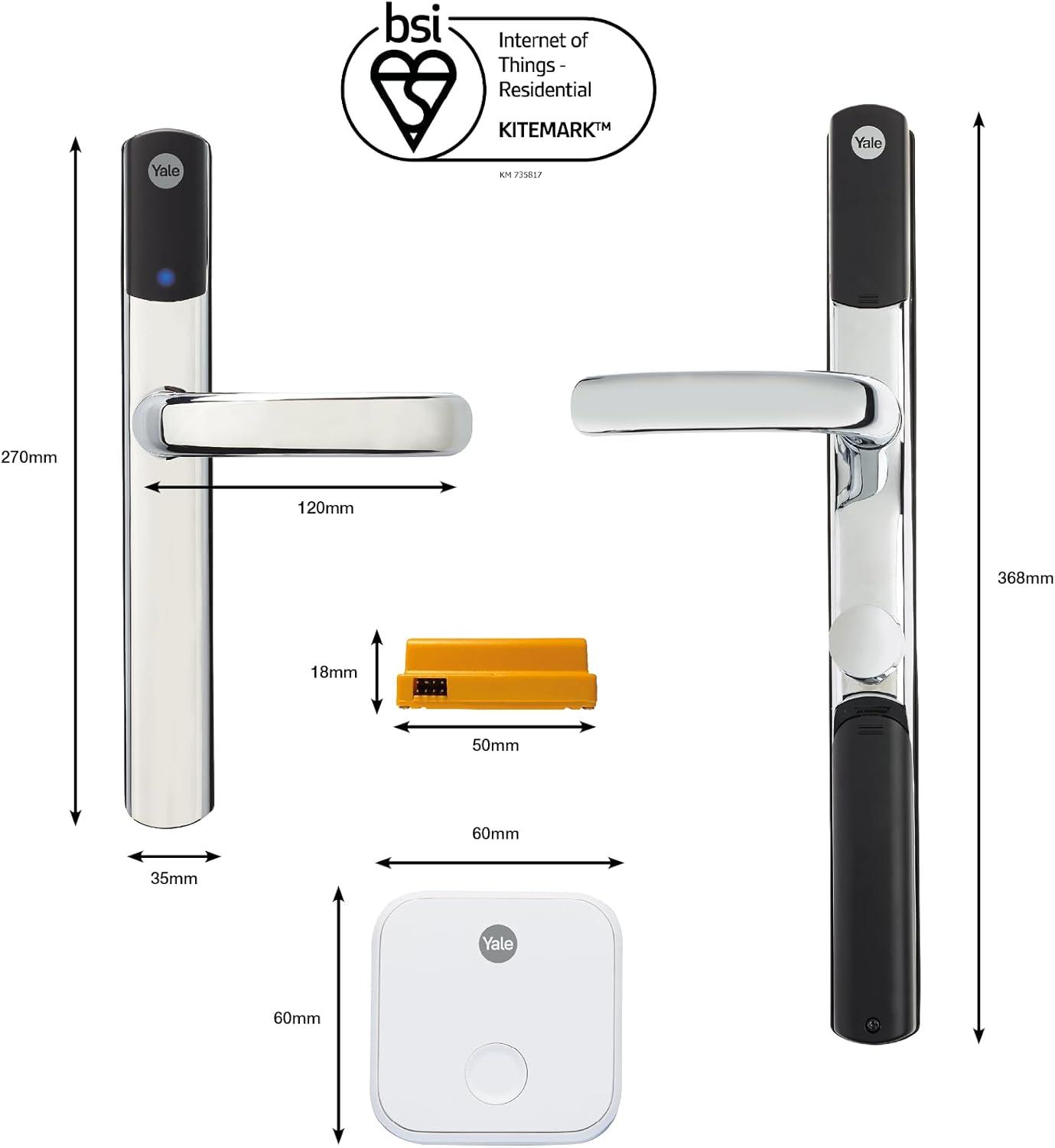 imageYale Conexis L2 Smart Door Lock White Remote Access from Anywhere Anytime No Key Needed Compatible with Alexa Google Assistant and Philips Hue SDL2000WHBlack