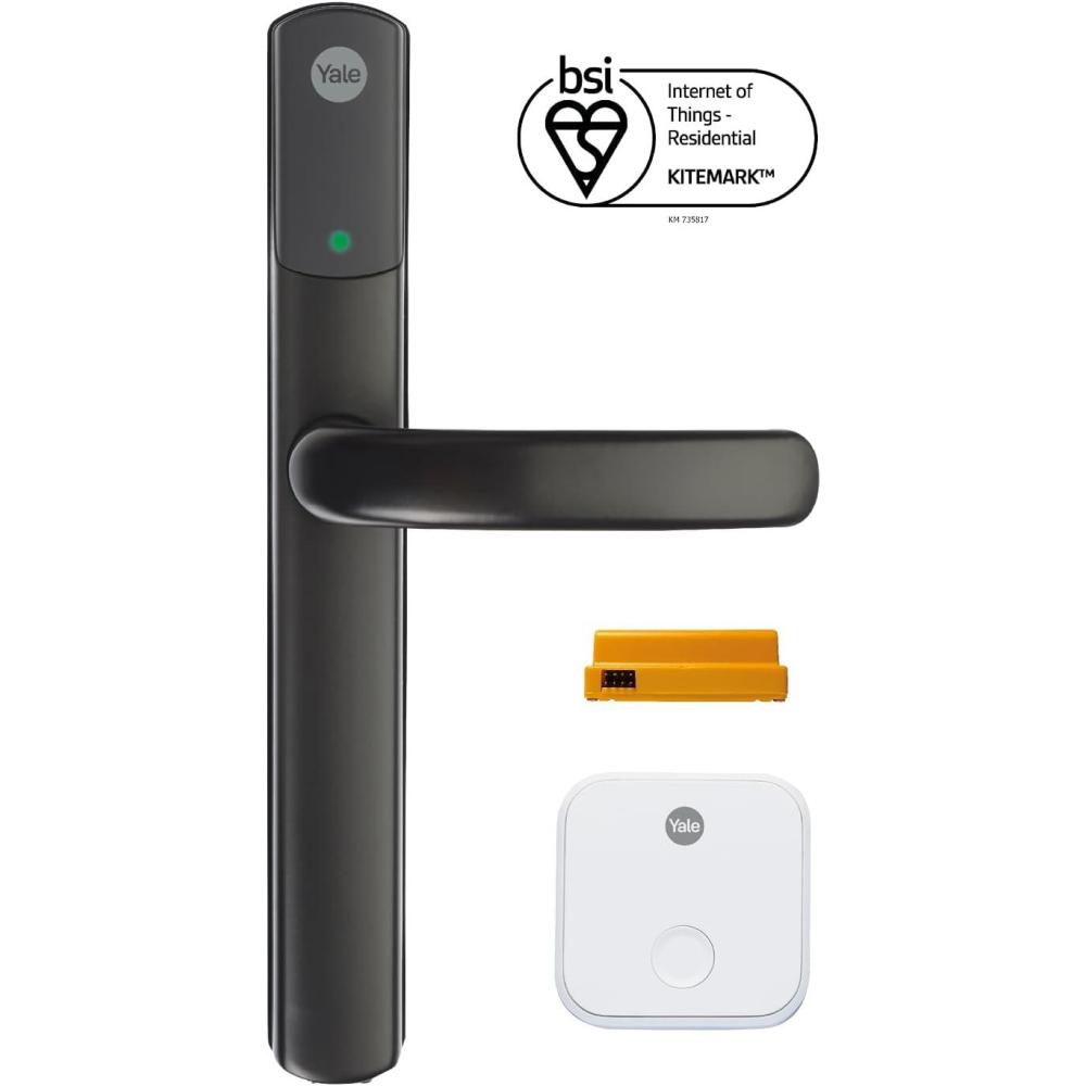 imageYale Conexis L2 Smart Door Lock White Remote Access from Anywhere Anytime No Key Needed Compatible with Alexa Google Assistant and Philips Hue SDL2000WHBlack