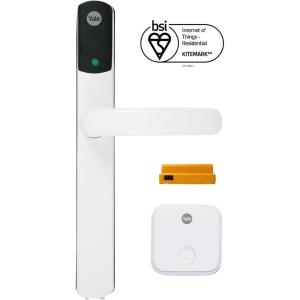Yale Conexis L2 Smart Door Lock – White- Remote Access from Anywhere, Anytime, No Key Needed, Compatible with Alexa, Google Assistant and Philips Hue, SD-L2000-WH(White)
