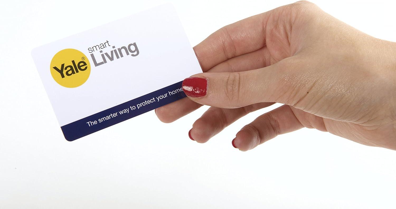 imageYale PYD01CONRFIDM Phone Tag Smart Door Lock Accessory BundleKey Card White Set of 3 PiecesAccessory Bundle  Key Card  Key Tag and Phone Tag