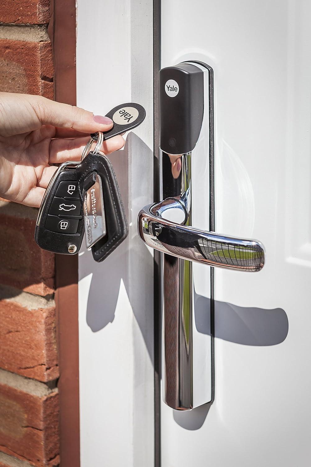 imageYale PYD01CONRFIDM Phone Tag Smart Door Lock Accessory BundleKey Card White Set of 3 PiecesKey Tag  Black