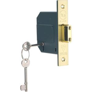 Yale P-M562-CH-80 PM562 76mm British Standard 5 Lever Mortice Deadlock, High Security, Visi Pack, Suitable for External Doors, Chrome Finish, 3 Inch/76 mm(Brass Finish)