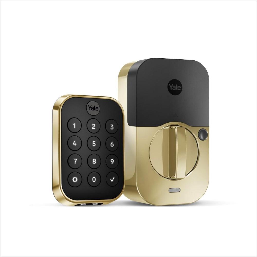 imageYale Assure Lock 2 Deadbolt Lifetime Brass KeyFree Smart Lock with Bluetooth Connected Keypad for Code Entry No WiFi YRD430BLEP05