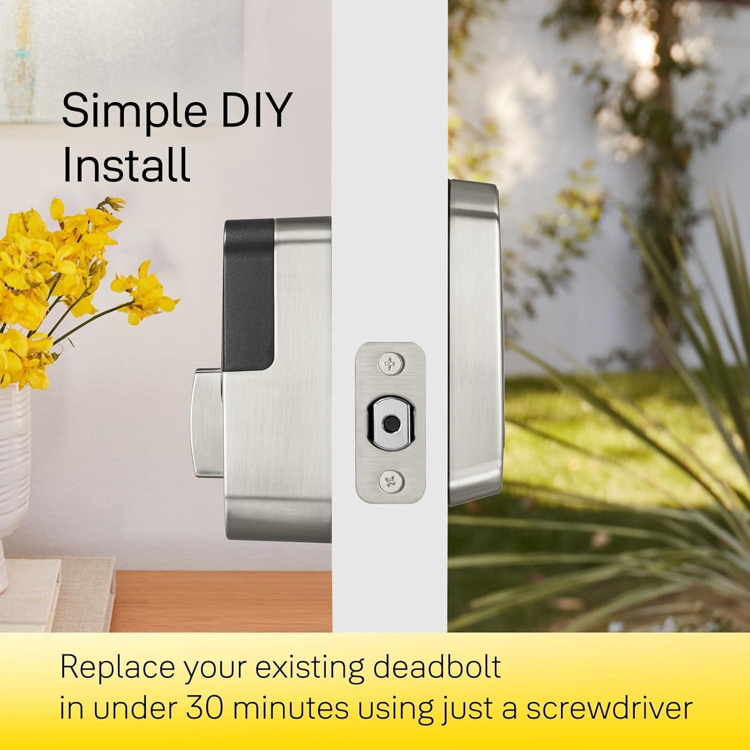 imageYale Assure Lock 2 Touch Deadbolt Lifetime Brass Keyed Smart Lock with ZWave Plus Connected Touchscreen Keypad for Code Entry YRD420ZW2P05