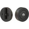 imageYale Home Flat Round Single Cylinder Black Suede Deadbolt