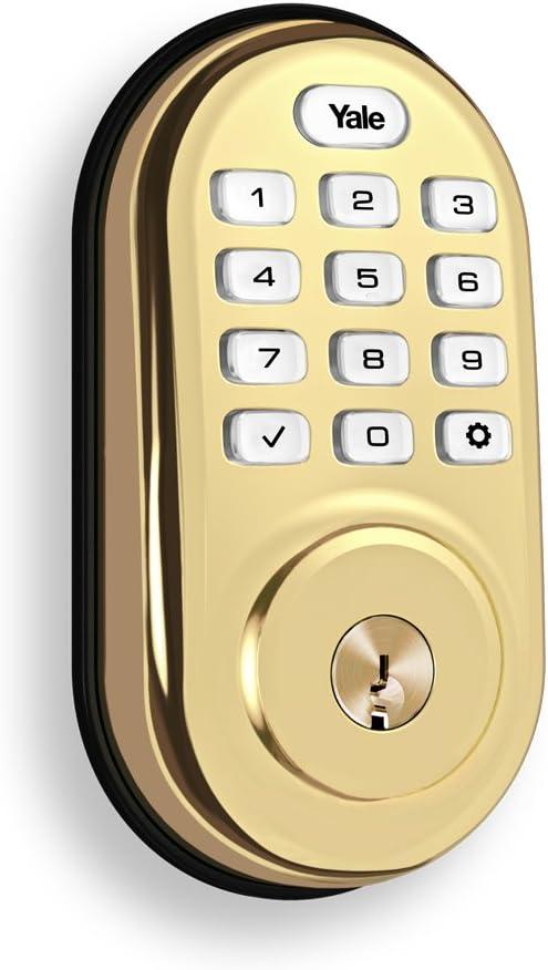 image:imageYale Assure Lock with ZWave Smart Keypad Deadbolt Works with Ring Alarm Samsung SmartThings Wink ADT and More Brass
