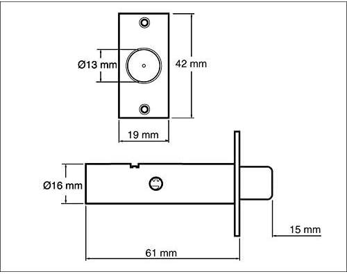 image:imageYale P2PM444CH2 Door Security Bolt Chrome Finish Pack of 2 Standard Security Visi Packed Suitable for hinged and Wooden DoorsChrome