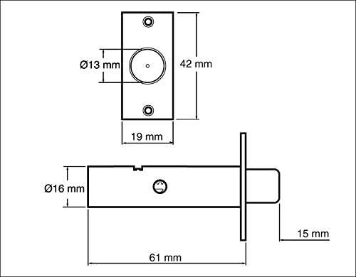 image:imageYale P2PM444CH2 Door Security Bolt Chrome Finish Pack of 2 Standard Security Visi Packed Suitable for hinged and Wooden DoorsChrome