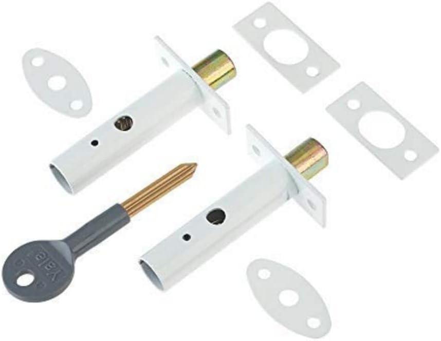 image:imageYale P2PM444CH2 Door Security Bolt Chrome Finish Pack of 2 Standard Security Visi Packed Suitable for hinged and Wooden DoorsWhite