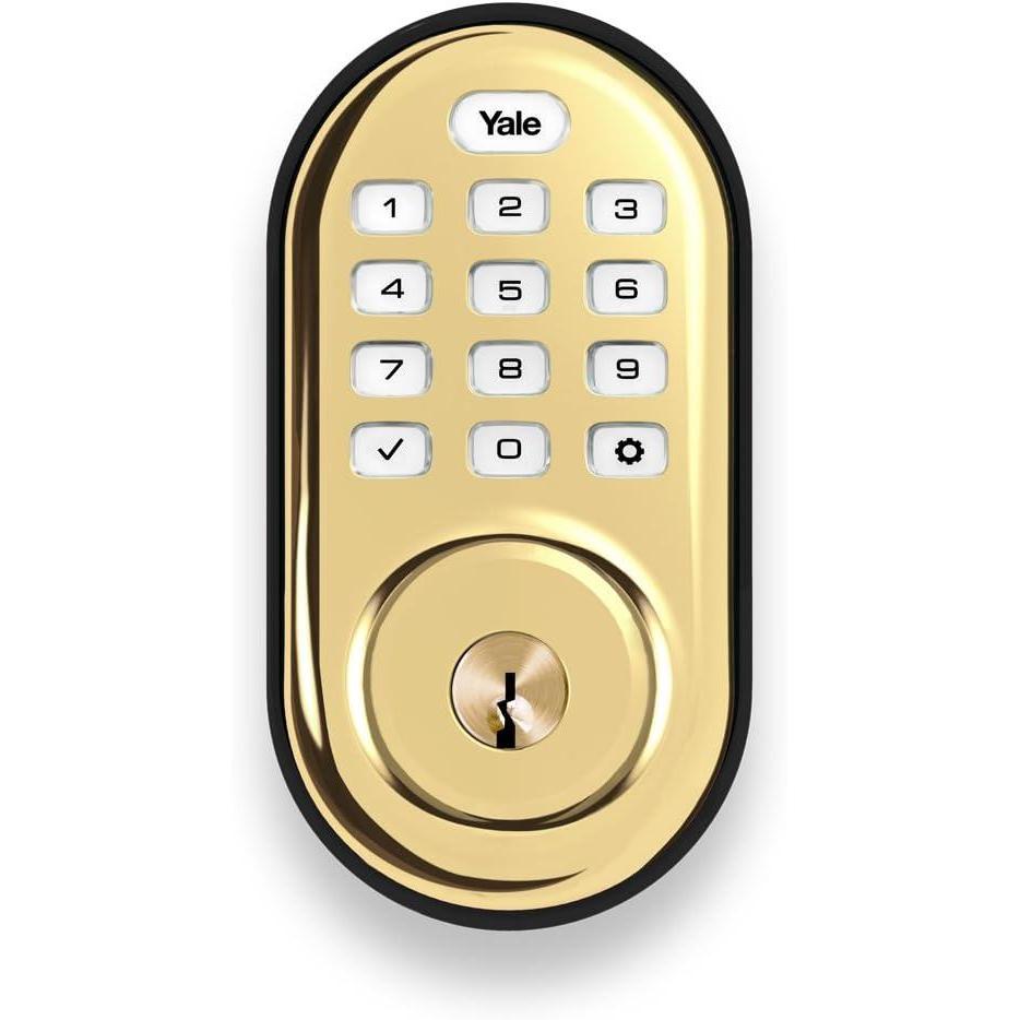 image:imageYale Assure Lock with ZWave Smart Keypad Deadbolt Works with Ring Alarm Samsung SmartThings Wink ADT and More Brass