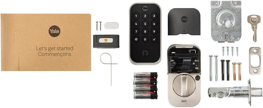image:imageYale Assure Lock 2 Deadbolt Lifetime Brass Keyed Smart Entry Door Lock with WiFi Connected Keypad for Code Entry and Remote Access YRD410WF1P05