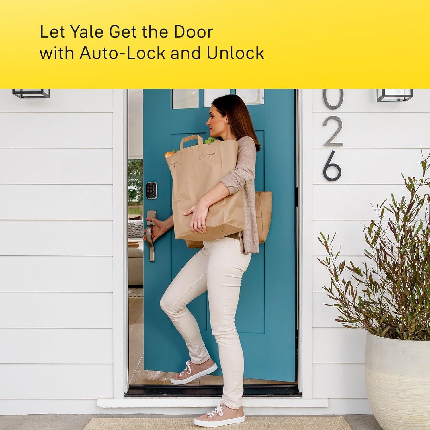 image:imageYale Assure Lock 2 Touch Deadbolt Black Suede Smart Entry Door Lock with WiFi Connected Touchscreen Keypad and Fingerprint Scanner for Vacation Rental Hosts YRD450FCB1BSP