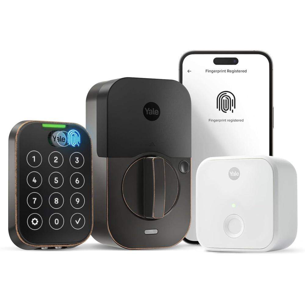 image:imageYale Assure Lock 2 Touch Deadbolt Oil Rubbed Bronze Smart Entry Door Lock with WiFi Connected Touchscreen Keypad and Fingerprint Scanner for Vacation Rental Hosts YRD450FCB10BP