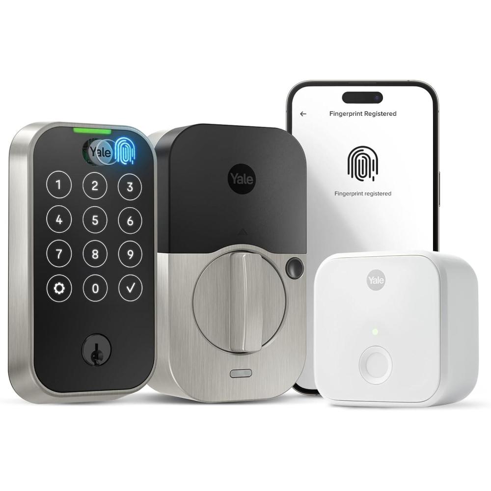 image:imageYale Assure Lock 2 Touch Deadbolt Satin Nickel Keyed Smart Entry Door Lock with WiFi Connected Touchscreen Keypad and Fingerprint Scanner for Vacation Rental Hosts YRD410FCB1619