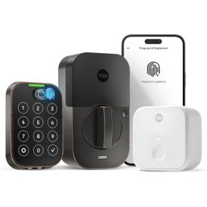 Yale Assure Lock 2 Touch Deadbolt, Oil Rubbed Bronze Smart Entry Door Lock with Wi-Fi Connected Touchscreen Keypad and Fingerprint Scanner for Vacation Rental Hosts, YRD450-F-CB1-0BP