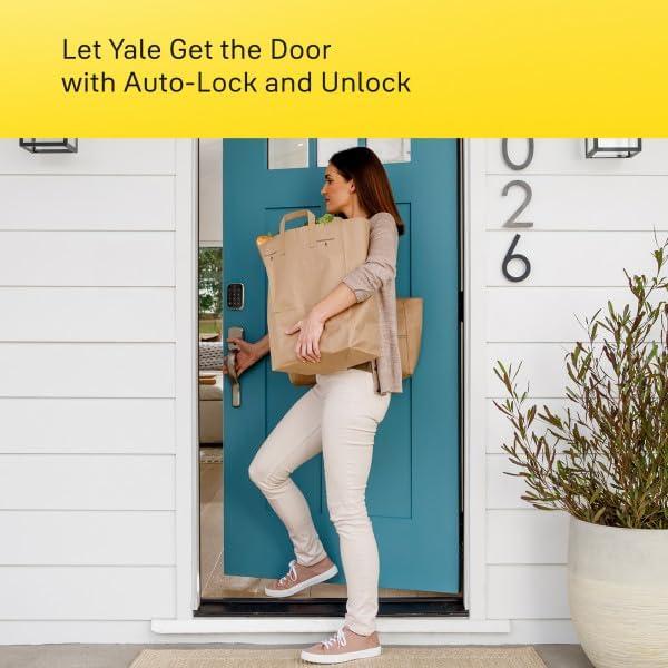 image:imageYale Assure Lock 2 Touch Deadbolt Lifetime Brass Keyed Smart Entry Door Lock with WiFi Connected Keypad and Fingerprint Scanner for Code Entry and Remote Access YRD410FWF1P05