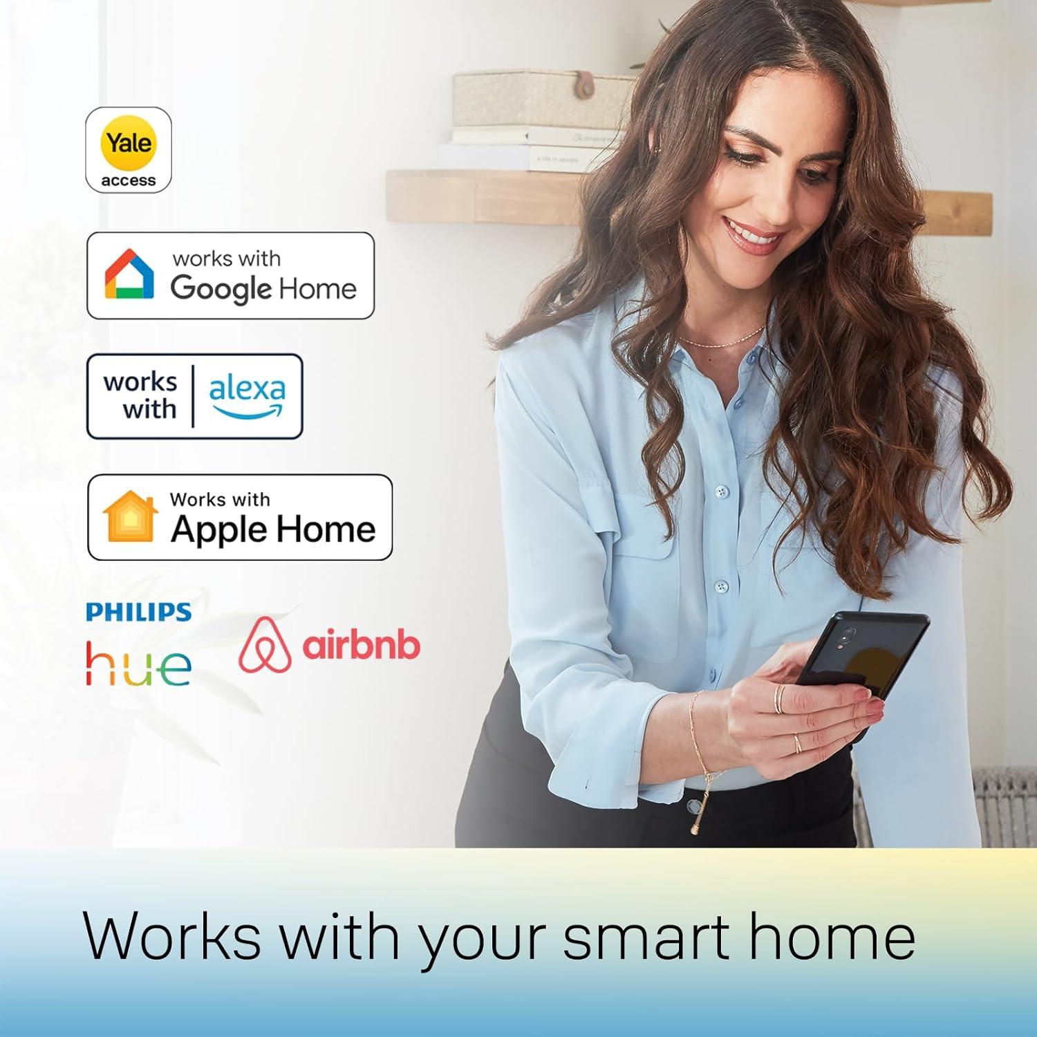 image:imageYale Assure Lock 2 Touch Deadbolt Lifetime Brass KeyFree Smart Lock with WiFi Connected Touchscreen Keypad and Fingerprint Scanner for Code Entry and Remote Access YRD450FWF1P05Satin Nickel