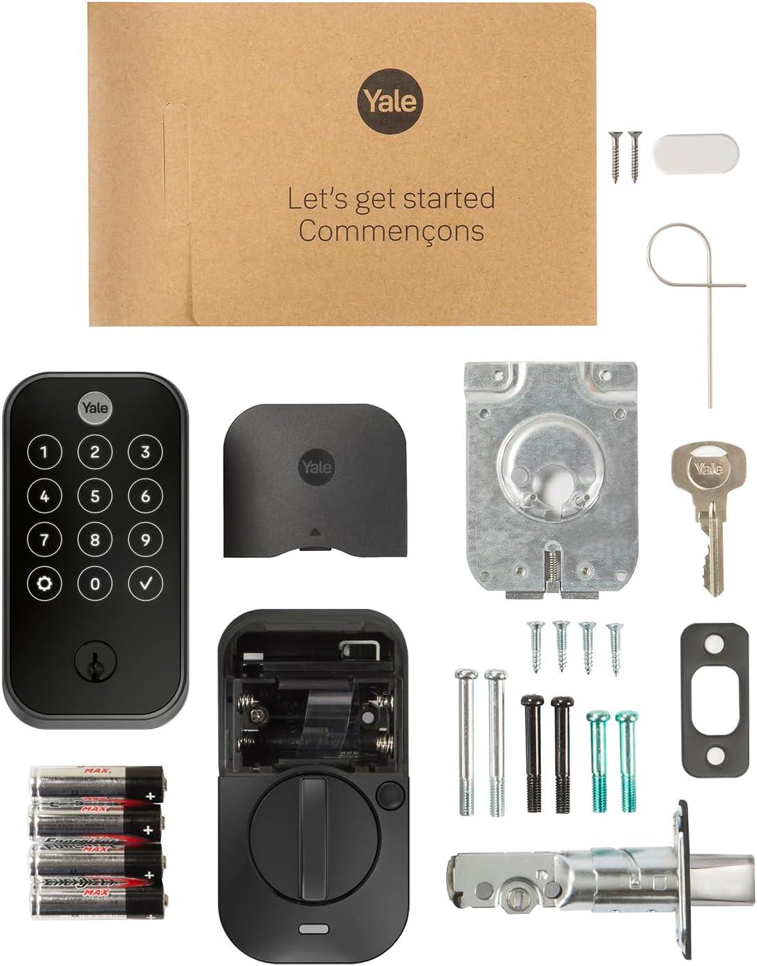 image:imageYale Assure Lock 2 Touch Deadbolt Lifetime Brass KeyFree Smart Lock with WiFi Connected Touchscreen Keypad and Fingerprint Scanner for Code Entry and Remote Access YRD450FWF1P05Black Suede