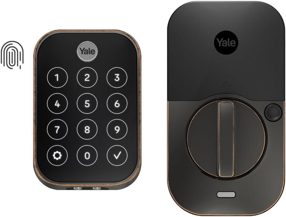 image:imageYale Assure Lock 2 Touch Deadbolt Lifetime Brass KeyFree Smart Lock with WiFi Connected Touchscreen Keypad and Fingerprint Scanner for Code Entry and Remote Access YRD450FWF1P05Oil Rubbed Bronze