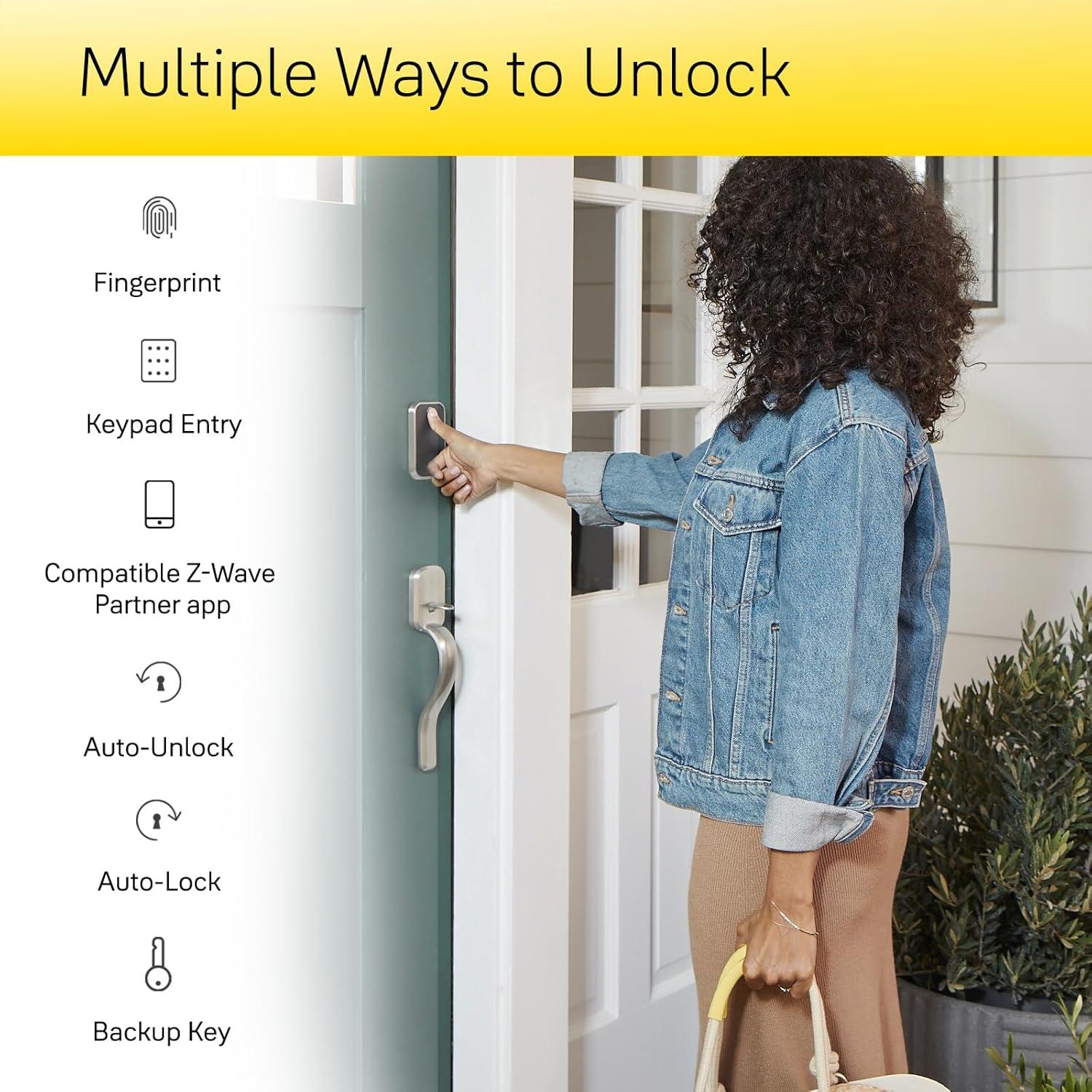 image:imageYale Assure Lock 2 Touch Deadbolt Lifetime Brass KeyFree Smart Lock with WiFi Connected Touchscreen Keypad and Fingerprint Scanner for Code Entry and Remote Access YRD450FWF1P05Lifetime Brass