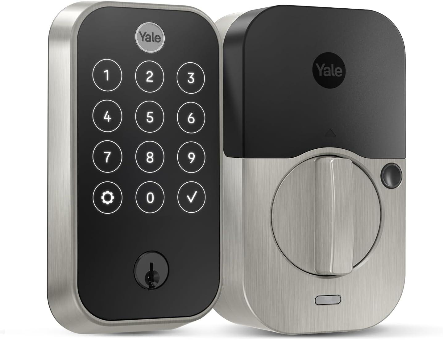 image:imageYale Assure Lock 2 Touch Deadbolt Lifetime Brass KeyFree Smart Lock with WiFi Connected Touchscreen Keypad and Fingerprint Scanner for Code Entry and Remote Access YRD450FWF1P05Satin Nickel