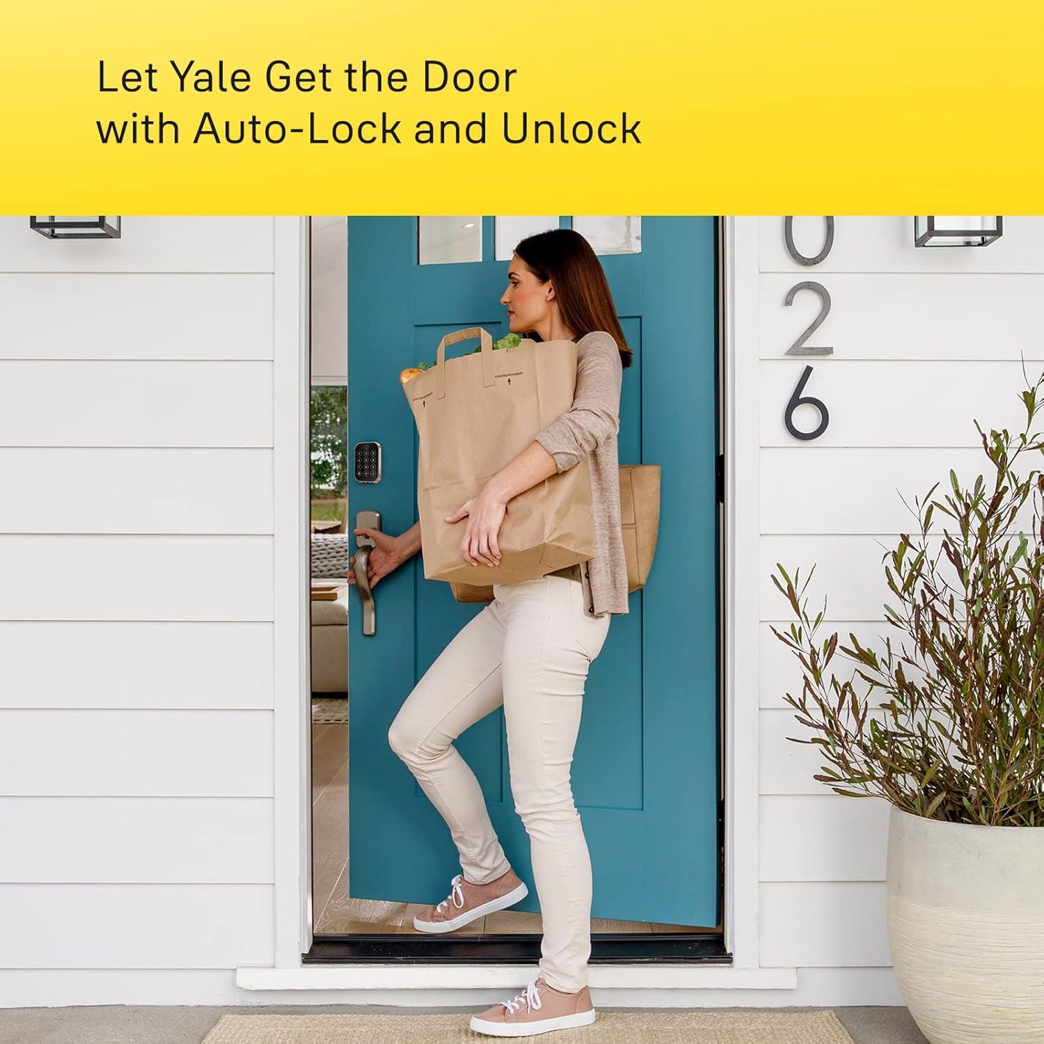 image:imageYale Assure Lock 2 Touch Deadbolt Lifetime Brass KeyFree Smart Lock with WiFi Connected Touchscreen Keypad and Fingerprint Scanner for Code Entry and Remote Access YRD450FWF1P05Lifetime Brass