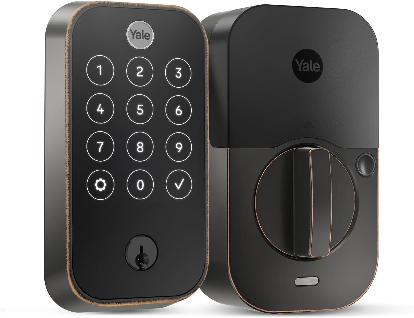 image:imageYale Assure Lock 2 Touch Deadbolt Lifetime Brass KeyFree Smart Lock with WiFi Connected Touchscreen Keypad and Fingerprint Scanner for Code Entry and Remote Access YRD450FWF1P05Oil Rubbed Bronze