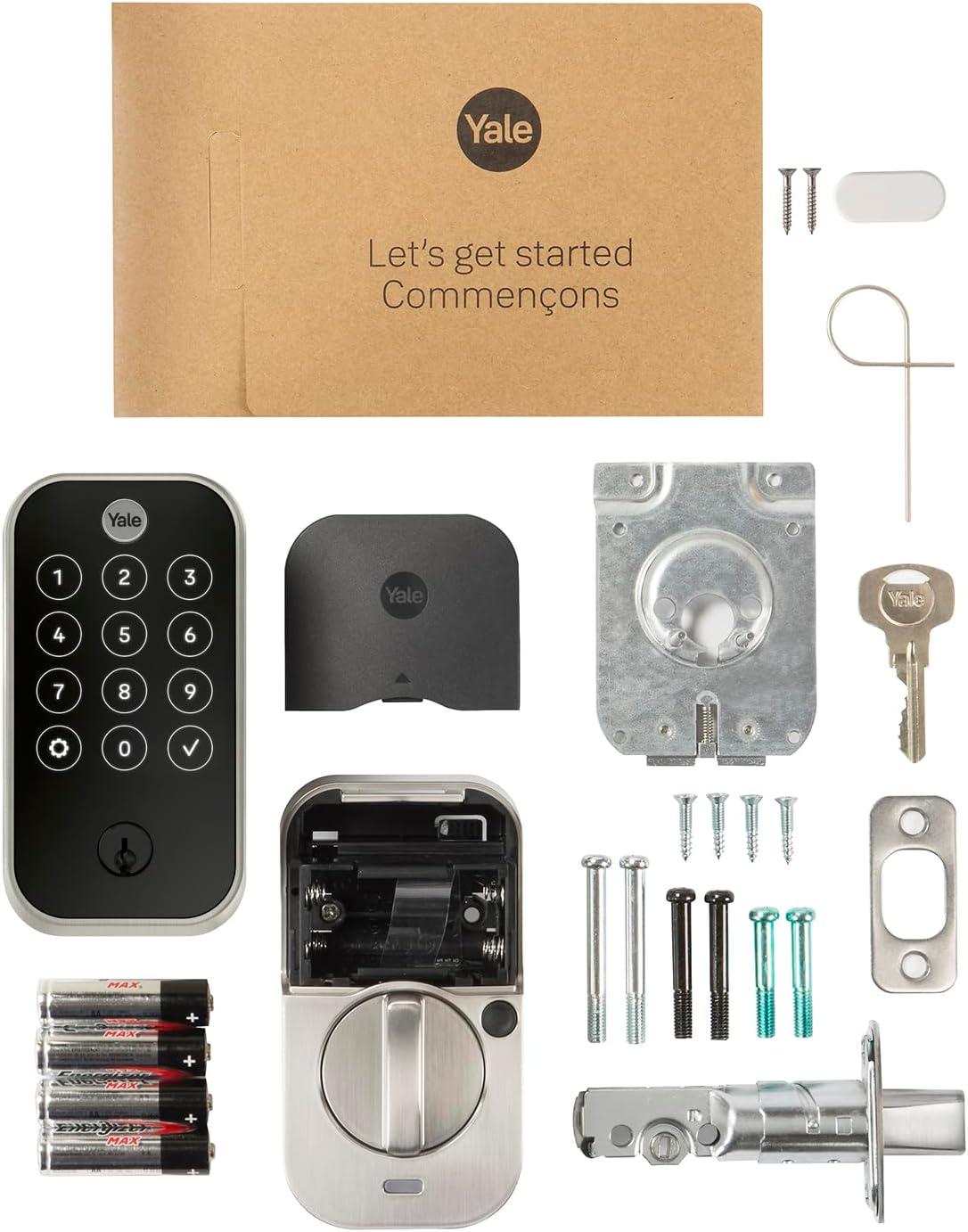 image:imageYale Assure Lock 2 Touch Deadbolt Lifetime Brass KeyFree Smart Lock with WiFi Connected Touchscreen Keypad and Fingerprint Scanner for Code Entry and Remote Access YRD450FWF1P05Satin Nickel
