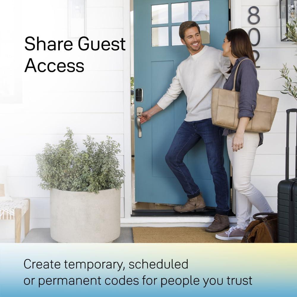 image:imageYale Assure Lock 2 Touch Deadbolt Lifetime Brass KeyFree Smart Lock with WiFi Connected Touchscreen Keypad and Fingerprint Scanner for Code Entry and Remote Access YRD450FWF1P05Black Suede