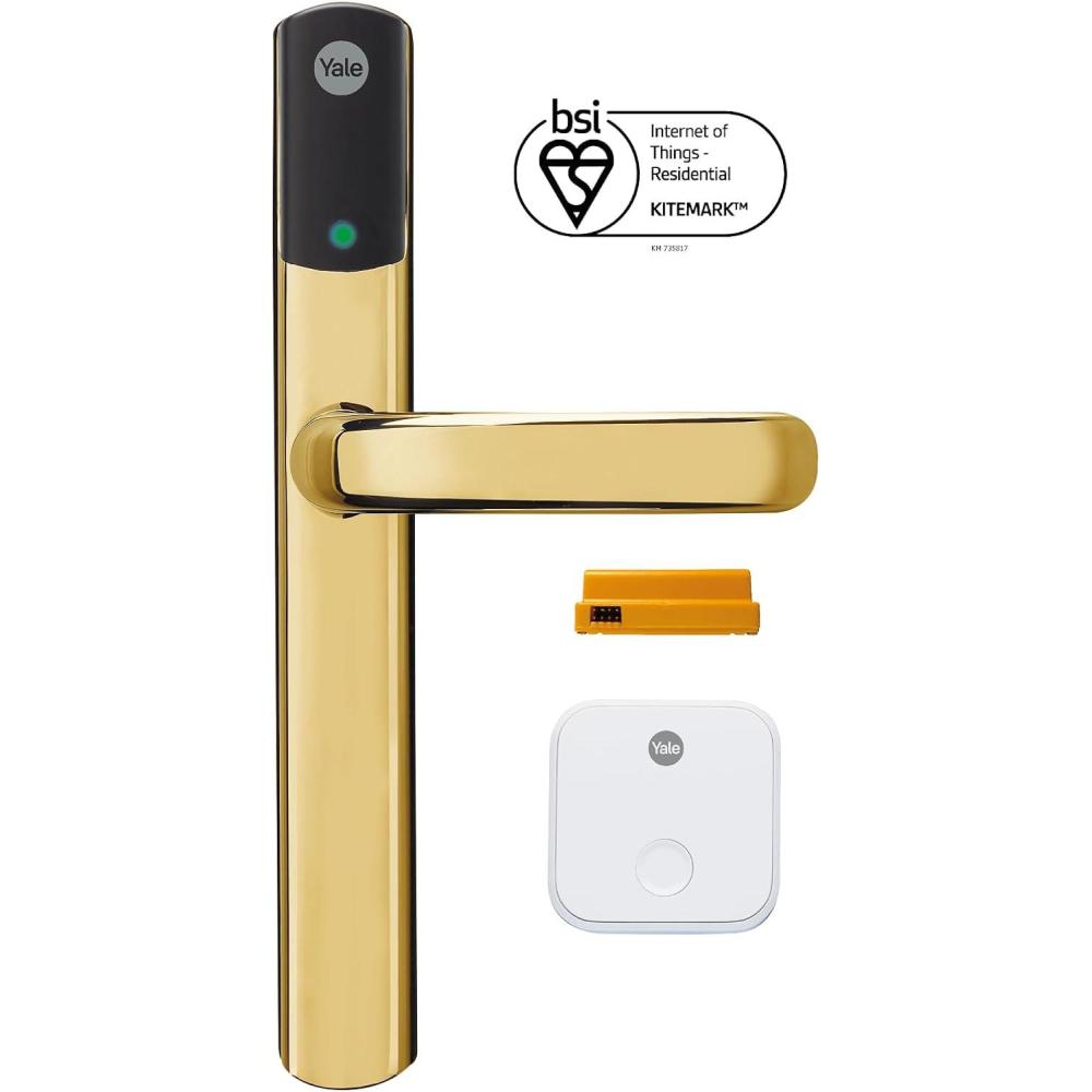 image:imageYale Conexis L2 Smart Door Lock Polished Brass Remote Access from Anywhere Anytime No Key Needed Compatible with Alexa Google Assistant and Philips Hue SDL2000PBPolished Brass