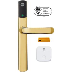Yale Conexis L2 Smart Door Lock – Polished Brass Remote Access from Anywhere, Anytime, No Key Needed, Compatible with Alexa, Google Assistant and Philips Hue (SD-L2000-PB)(Polished Brass)