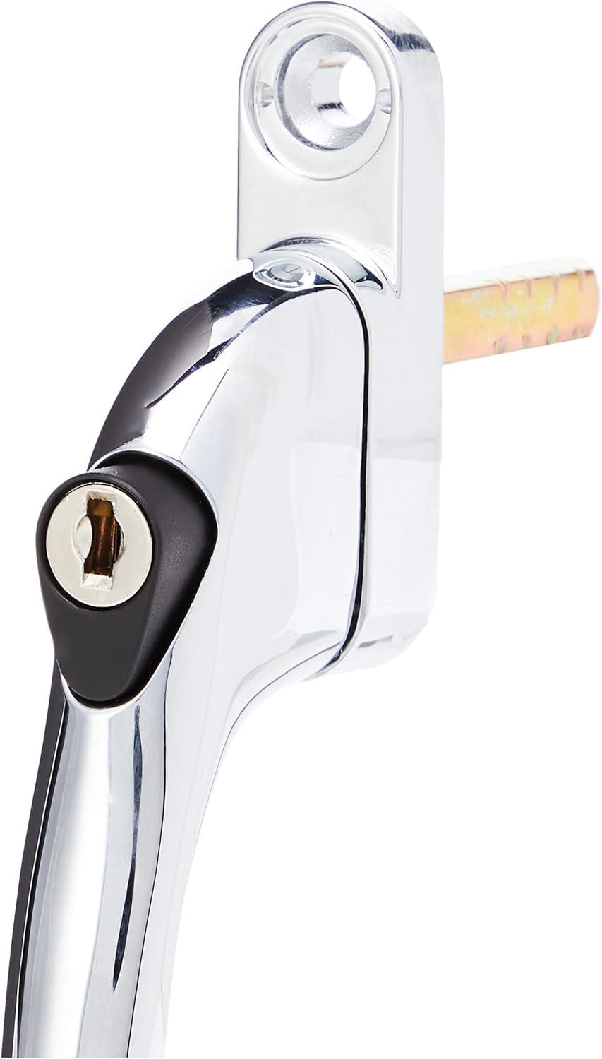 image:imageYale PYWHLCK40NWH Universal Window Handles fits Right or Left Handed Windows 40mm Spindle Lockable Boxed Suitable for PVCu Windows White FinishPolished Chrome