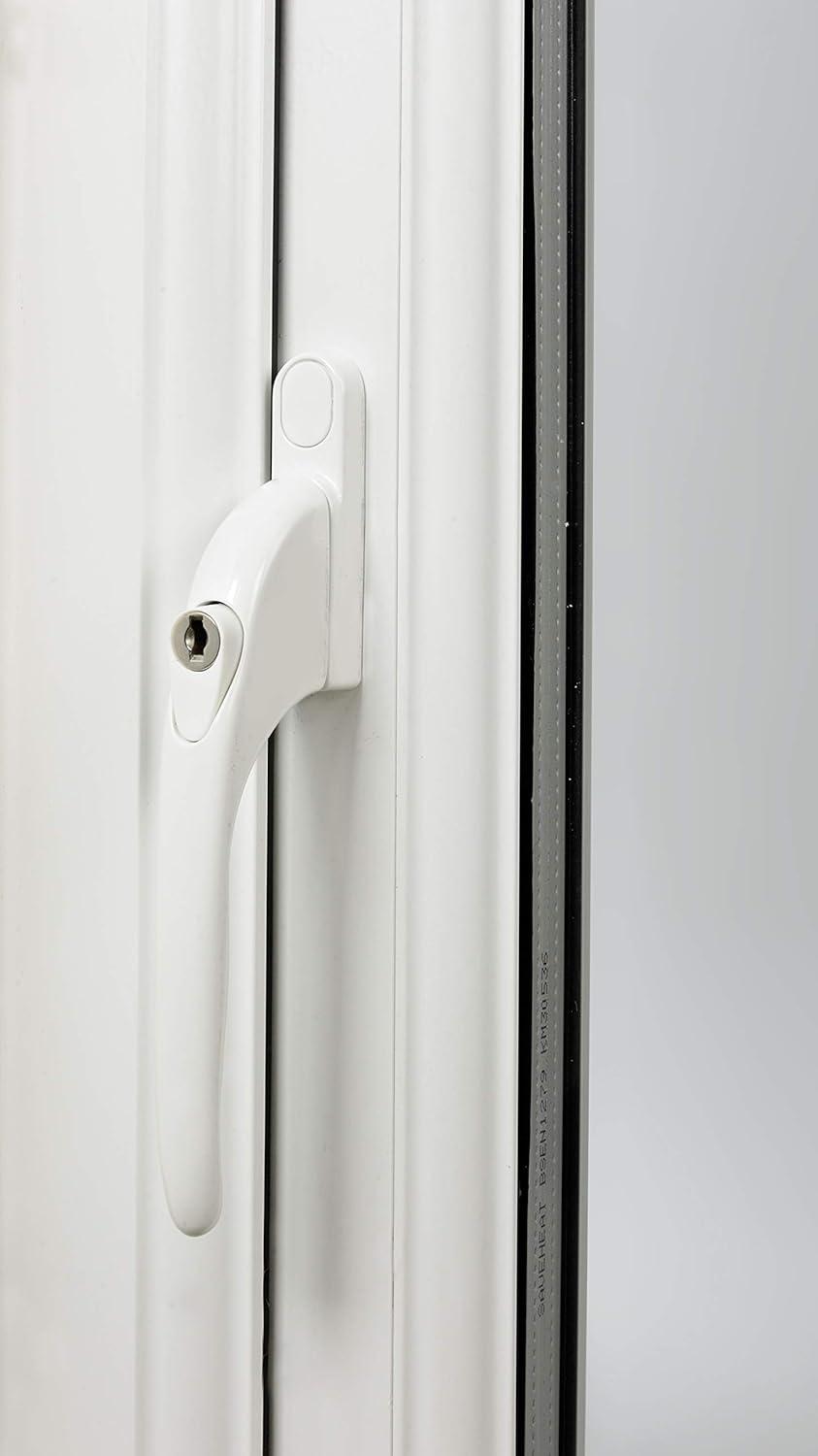 image:imageYale PYWHLCK40NWH Universal Window Handles fits Right or Left Handed Windows 40mm Spindle Lockable Boxed Suitable for PVCu Windows White FinishWhite