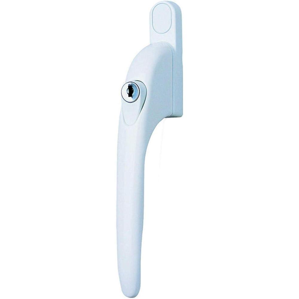 image:imageYale PYWHLCK40NWH Universal Window Handles fits Right or Left Handed Windows 40mm Spindle Lockable Boxed Suitable for PVCu Windows White FinishWhite