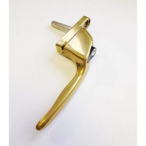 Yale P-YWHLCK40N-WH Universal Window Handles, fits Right or Left Handed Windows, 40mm Spindle, Lockable, Boxed, Suitable for PVCu Windows, White Finish(Polished Gold)