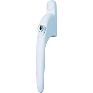 Yale P-YWHLCK40N-WH Universal Window Handles, fits Right or Left Handed Windows, 40mm Spindle, Lockable, Boxed, Suitable for PVCu Windows, White Finish(White)